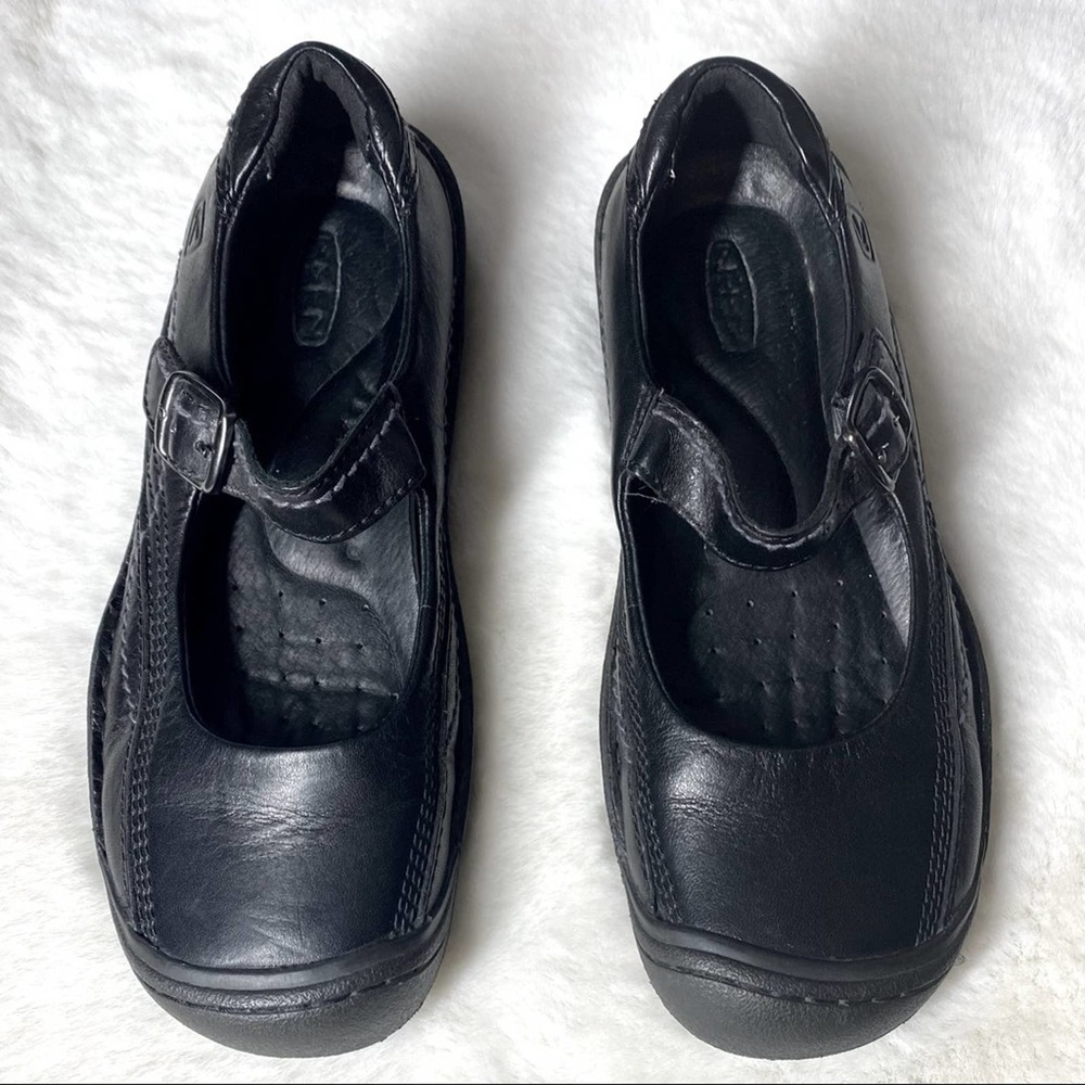 Keen Black Leather Mary Jane Shoes